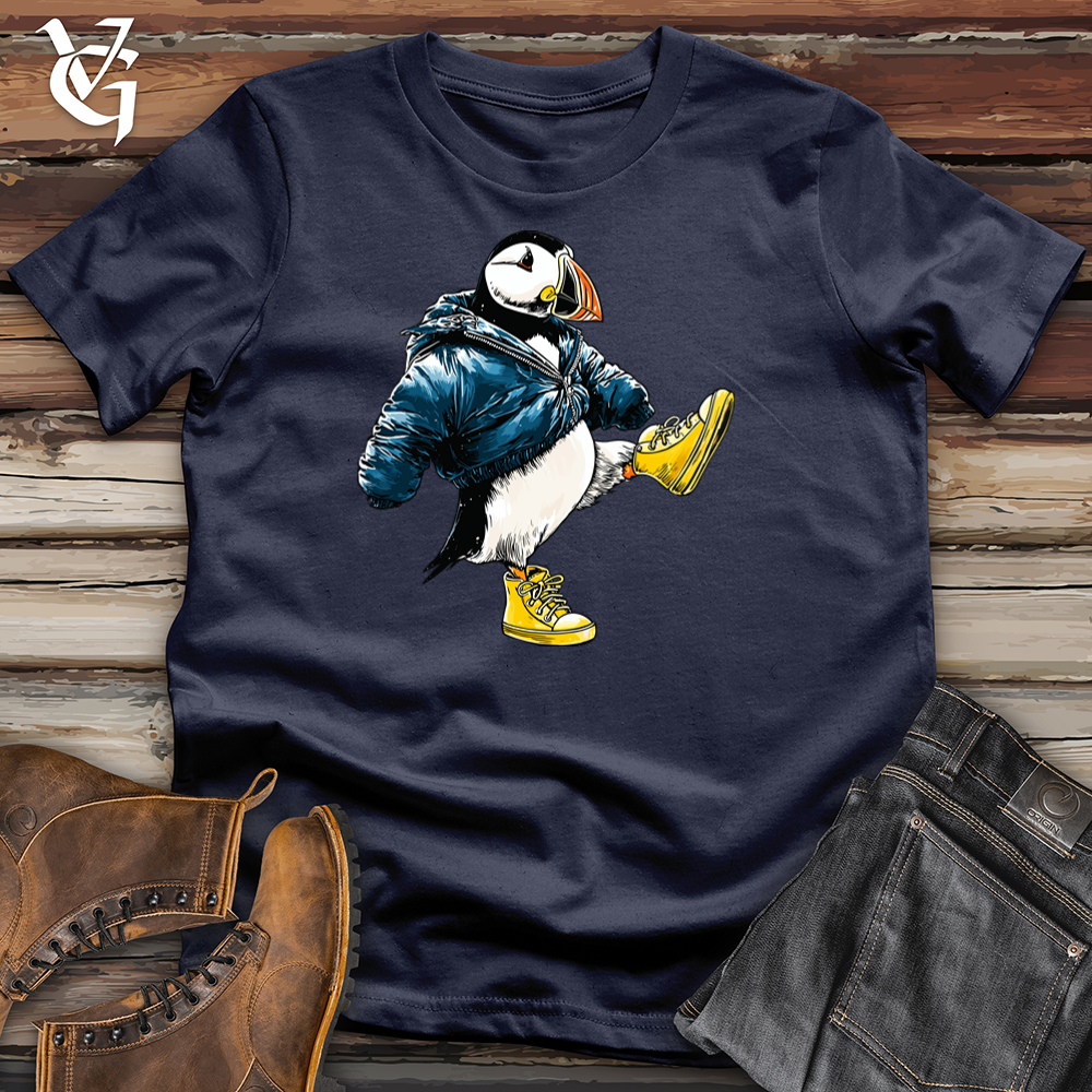 Viking Goods Winter Puffin Softstyle Tee Navy / S