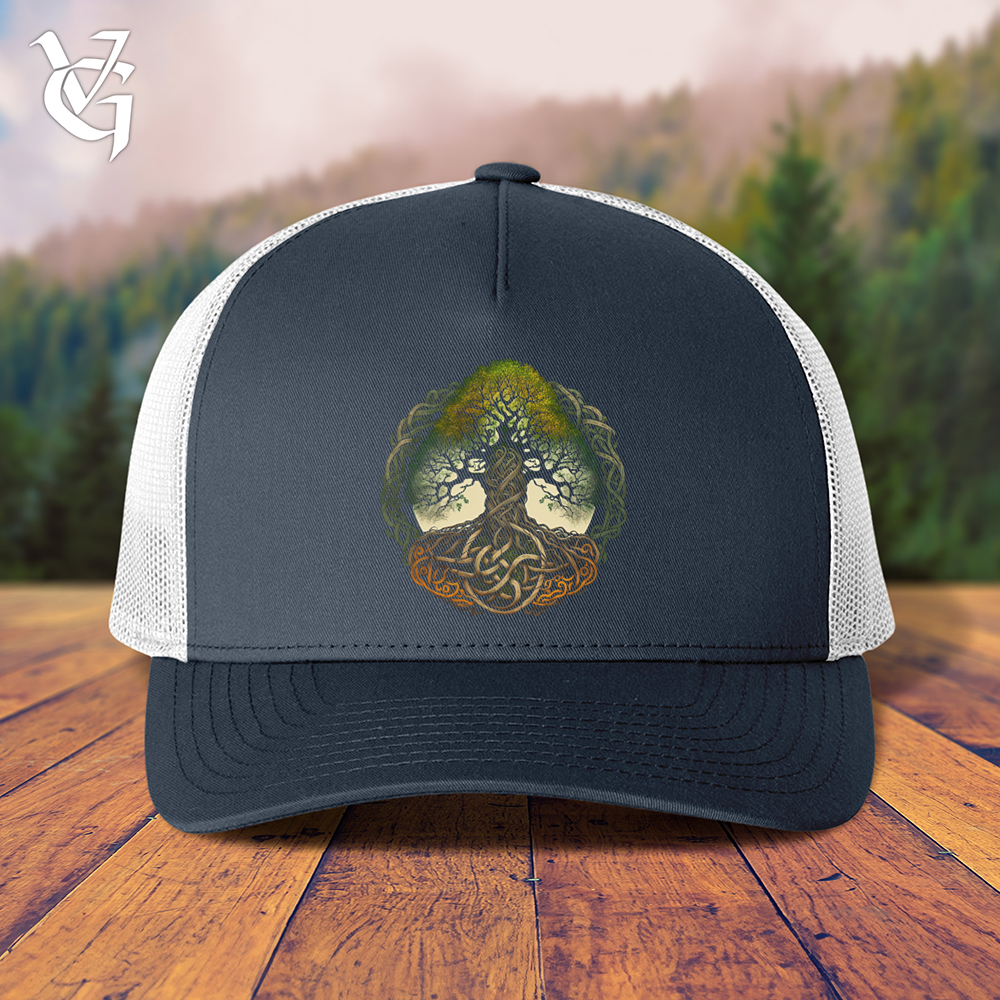 Viking Goods Celtic Life of Tree Trucker Cap Navy/ White