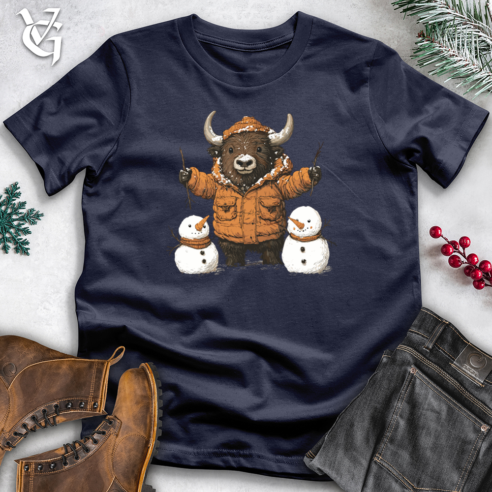 Viking Goods Bison Snow Men Softstyle Tee Navy / XS