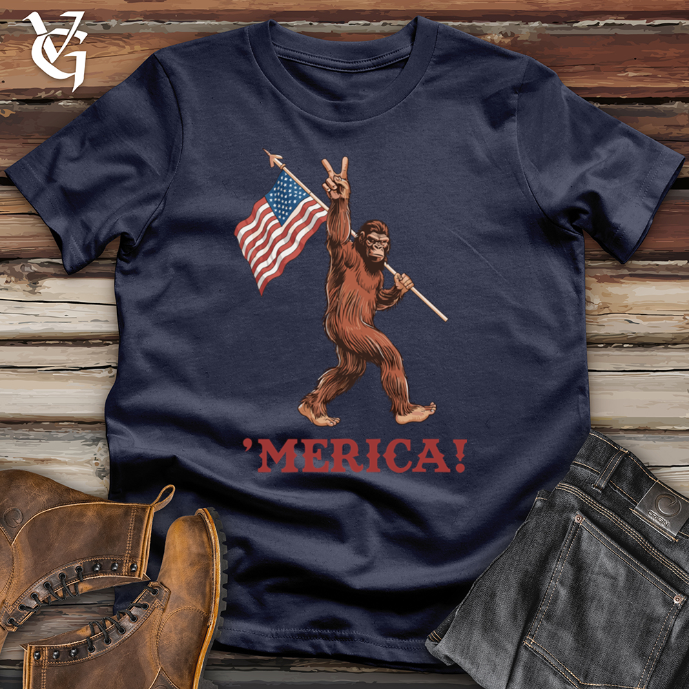 Viking Goods Merica Sasquatch Softstyle Tee Navy / XS