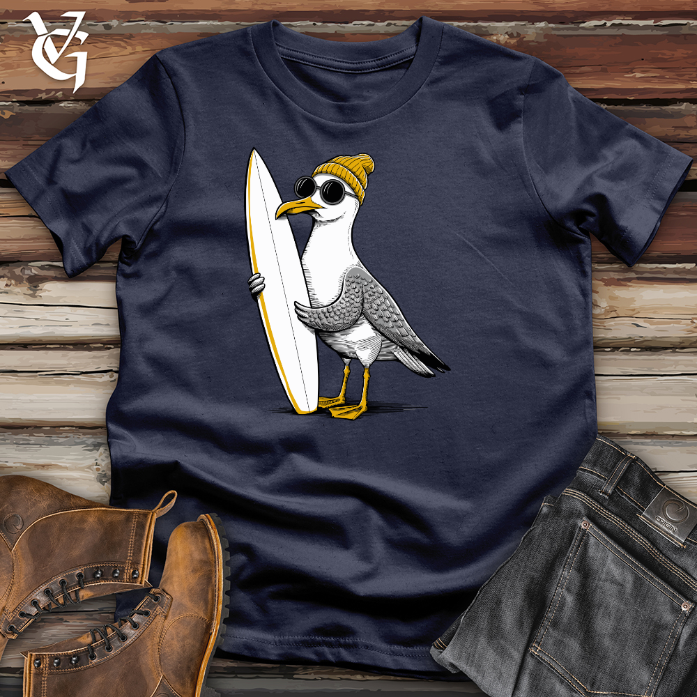 Viking Goods Surfing Seagull Softstyle Tee Navy / XS