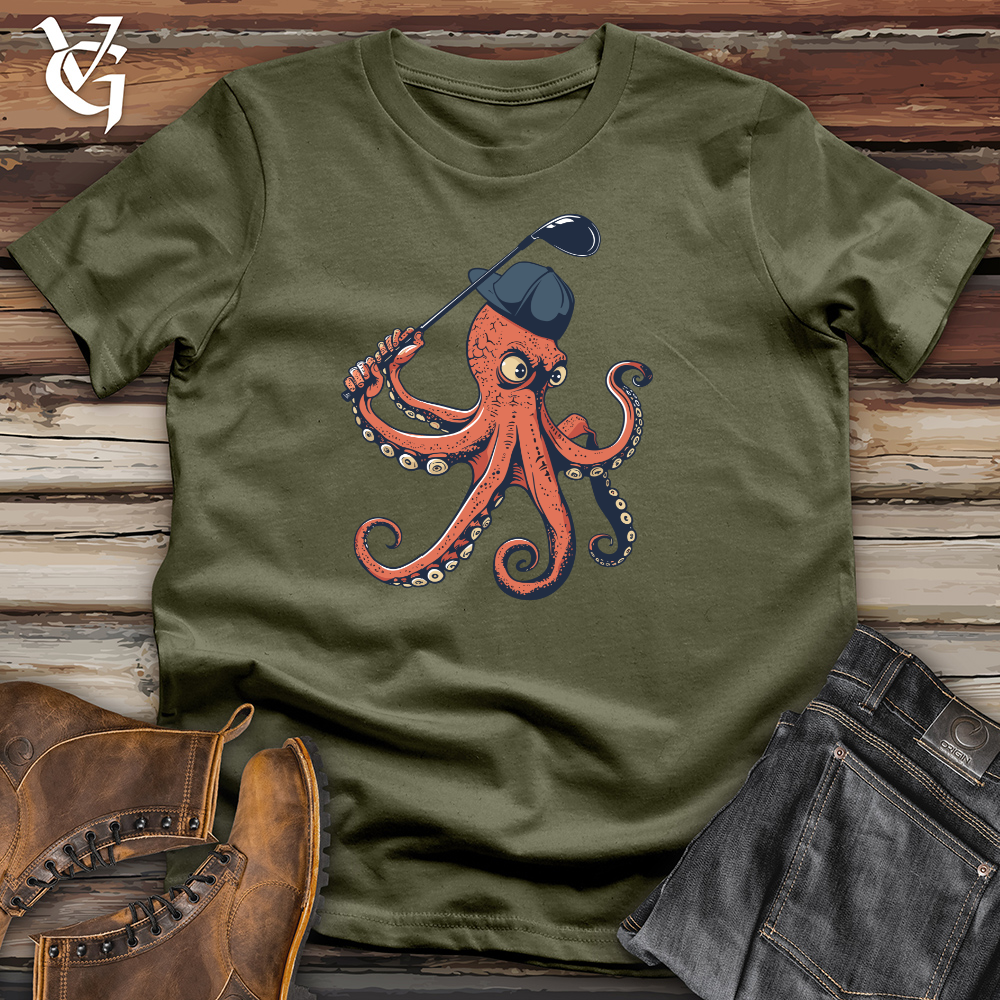 Viking Goods Octopus Golfing Ace Cotton Tee