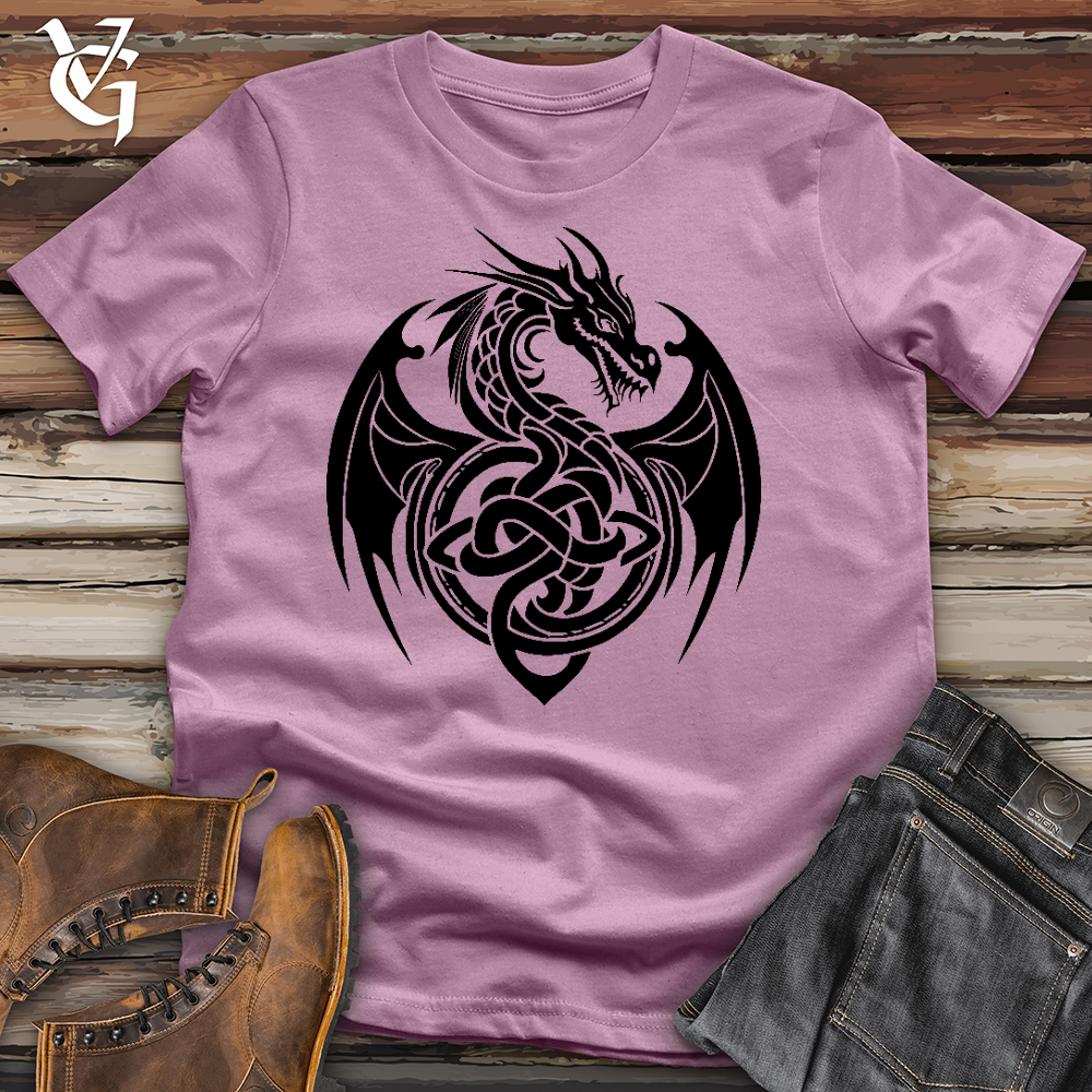 Viking Goods Celtic Rust Dragon Cotton Tee Orchid / L