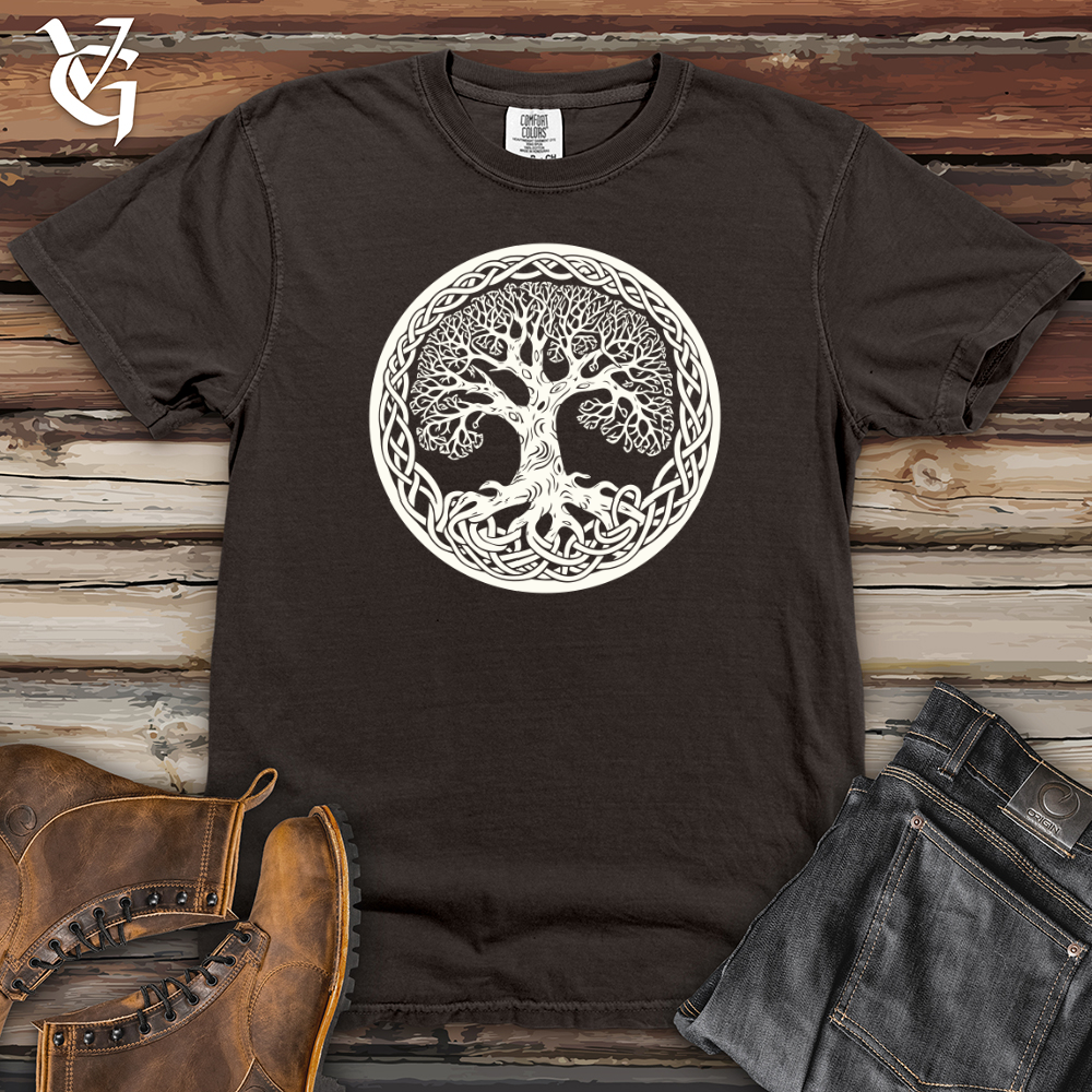 Viking Goods Celtic Tree Unity Heavy Cotton Comfort Colors Tee Pepper / L