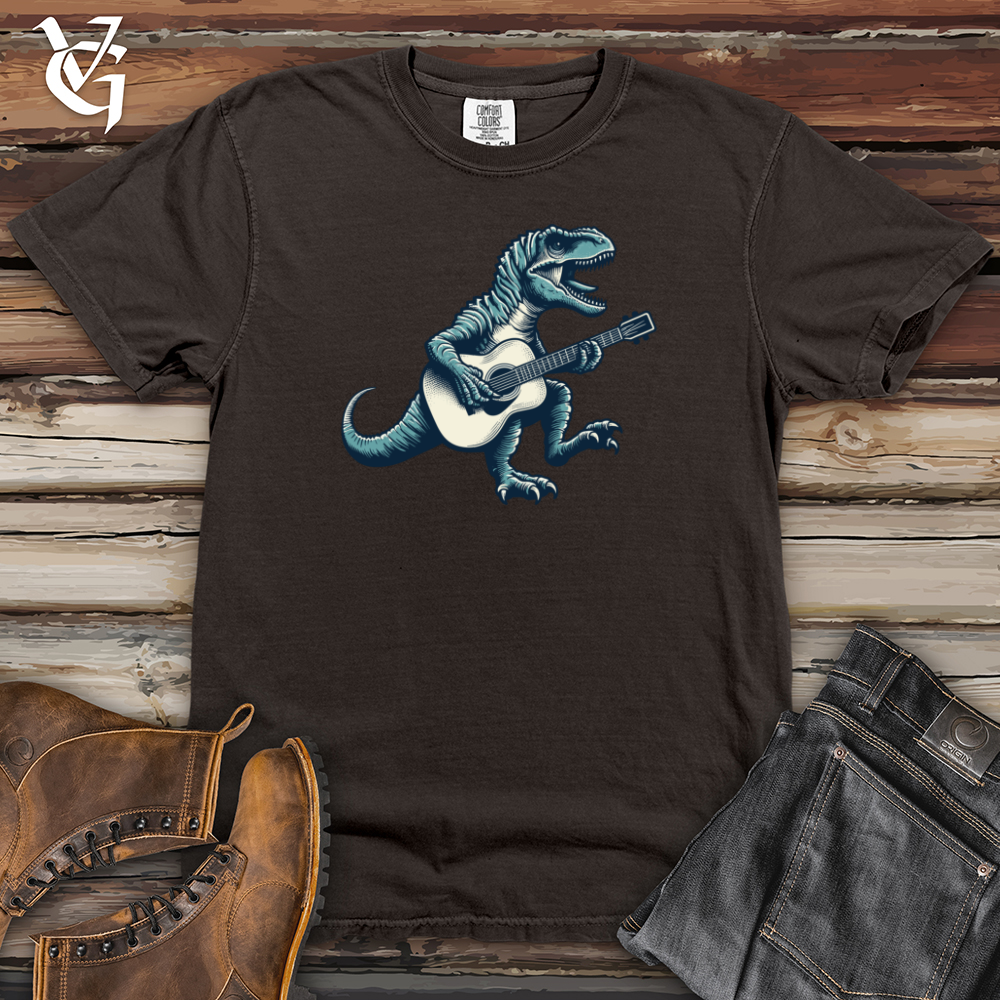 Viking Goods Dinosaur Playing Guitar Heavy Cotton Comfort Colors Tee Pepper / L