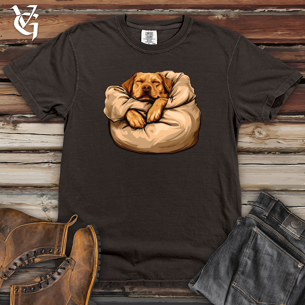 Viking Goods Dog Beanbag Snooze Heavy Cotton Comfort Colors Tee Pepper / L