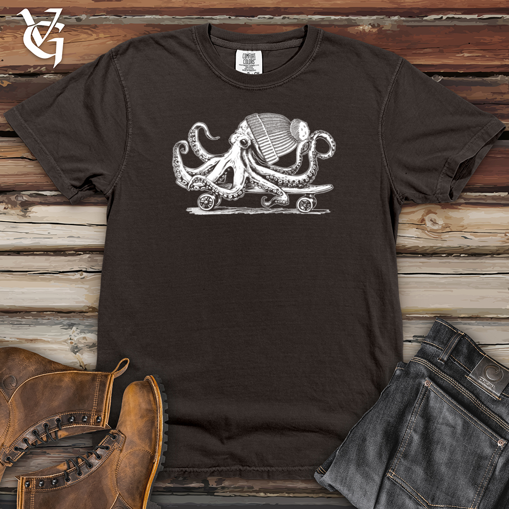 Viking Goods Octopus Chillin Skateboard Heavy Cotton Comfort Colors Tee Pepper / L