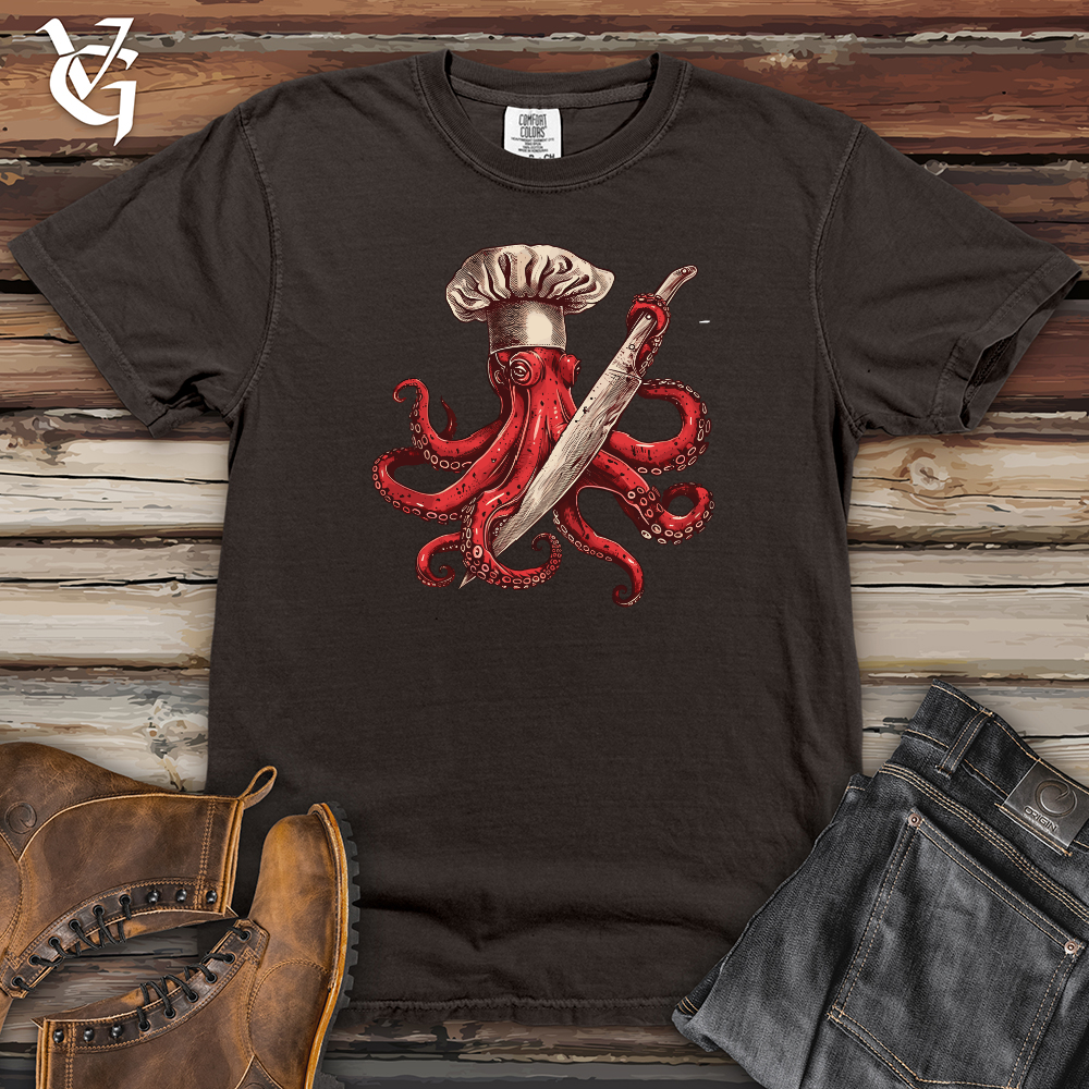 Viking Goods Octopus Dangerous Chef Heavy Cotton Comfort Colors Tee Pepper / L