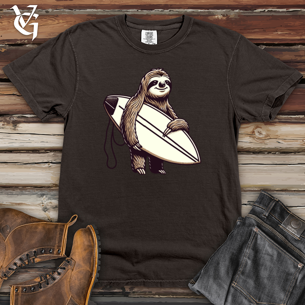 Viking Goods Sloth Surfer Heavy Cotton Comfort Colors Tee Pepper / L