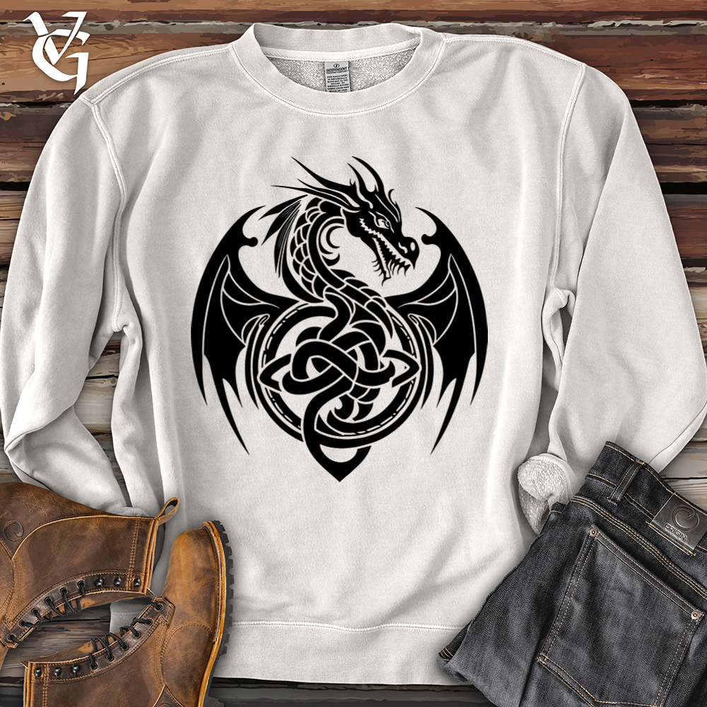 Viking Goods Celtic Rust Dragon Pigment-Dyed Crewneck Pigment Ivory / L