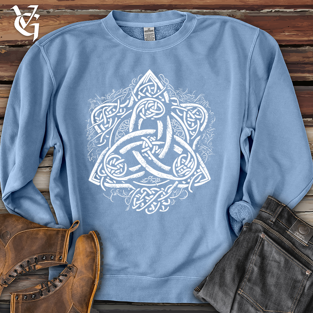 Viking Goods Celtic Trinity Emblem Pigment-Dyed Crewneck Pigment Light Blue / L