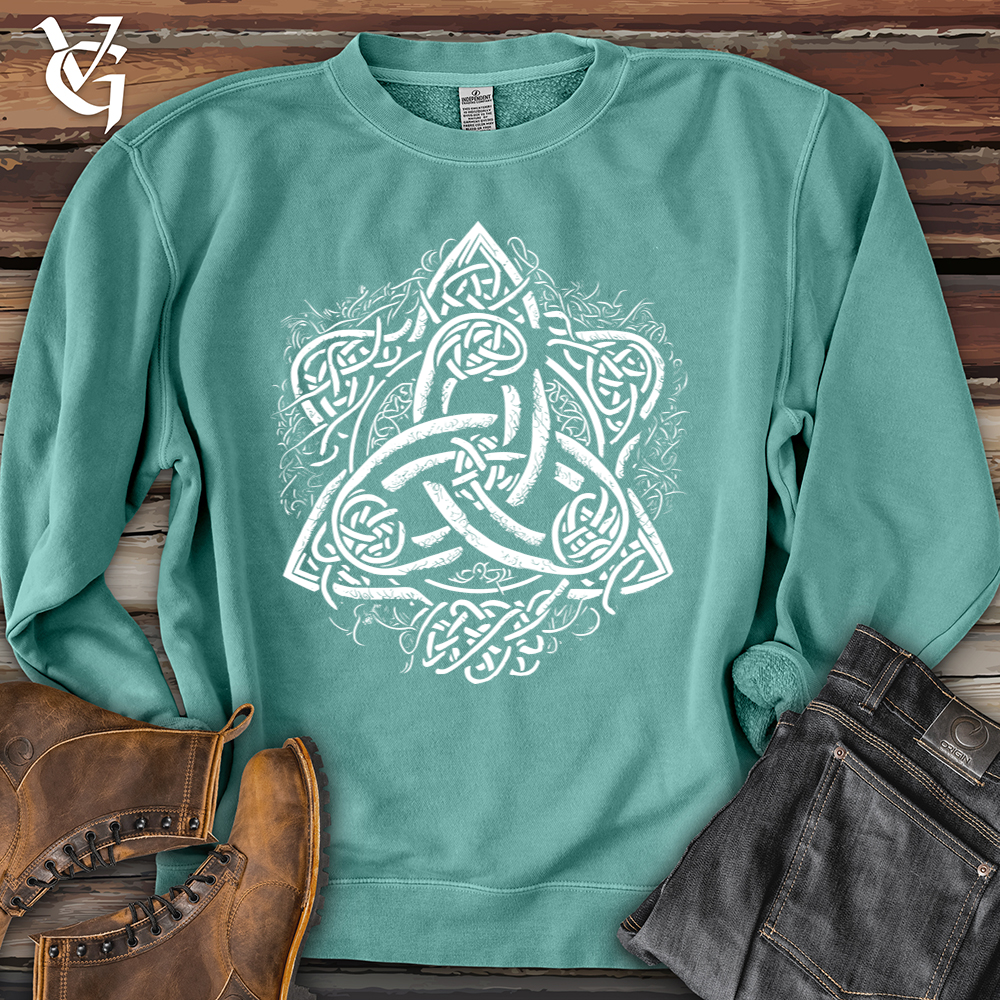 Viking Goods Celtic Trinity Emblem Pigment-Dyed Crewneck Pigment Mint / L