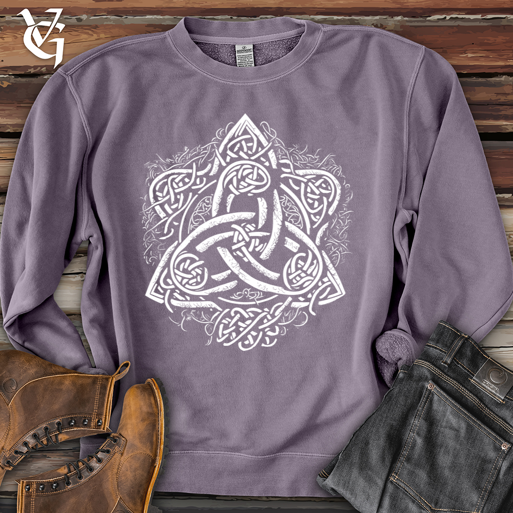 Viking Goods Celtic Trinity Emblem Pigment-Dyed Crewneck Pigment Plum / L