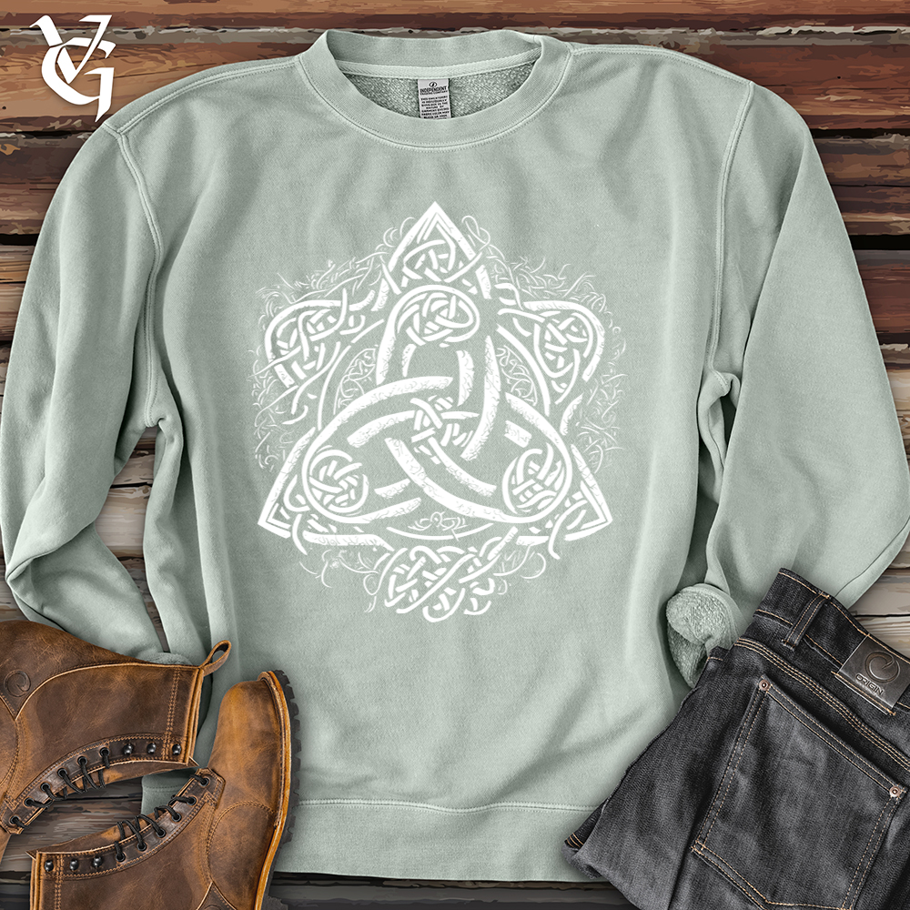 Viking Goods Celtic Trinity Emblem Pigment-Dyed Crewneck Pigment Sage / L