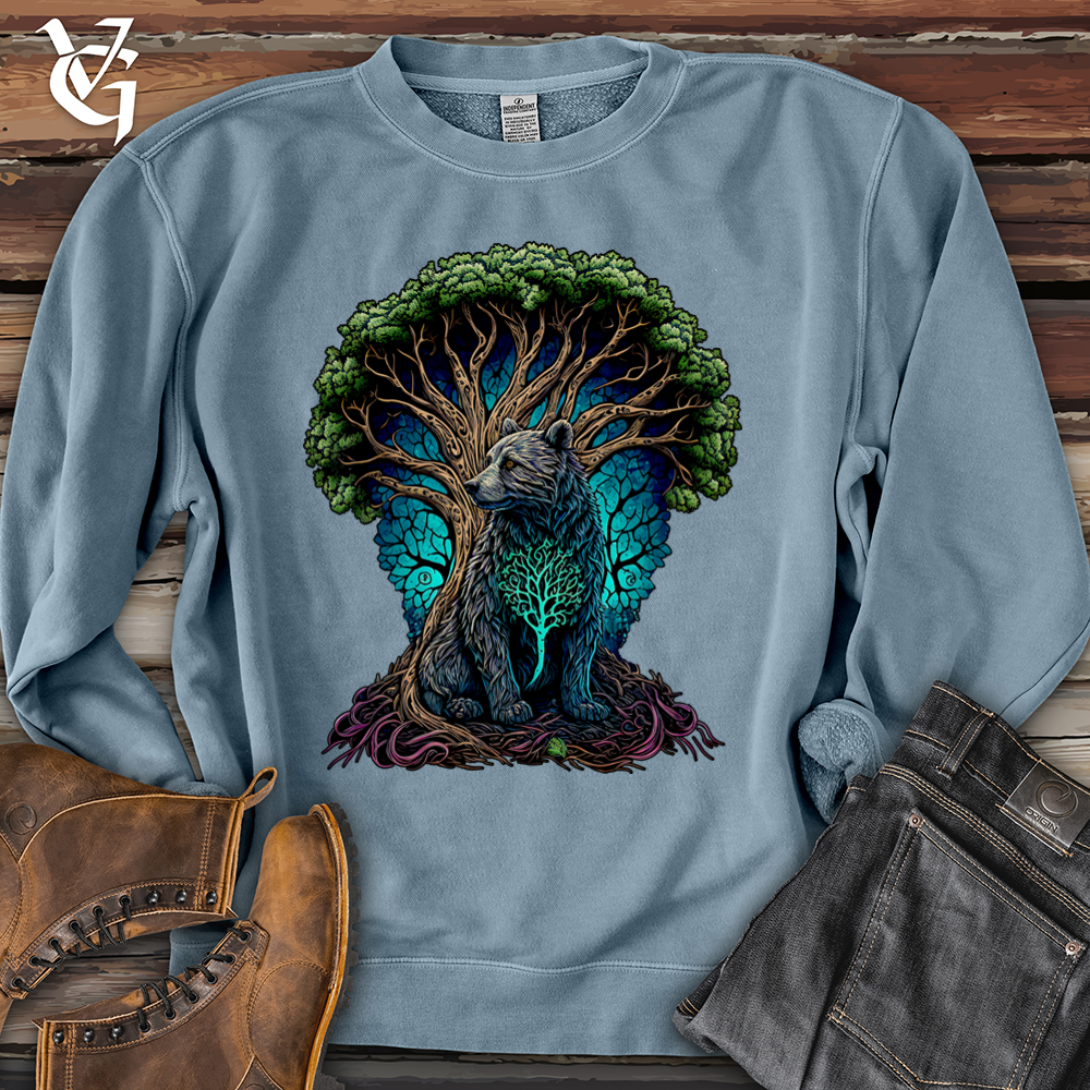 Viking Goods Celtic Bear Pigment-Dyed Crewneck Pigment Slate Blue / L