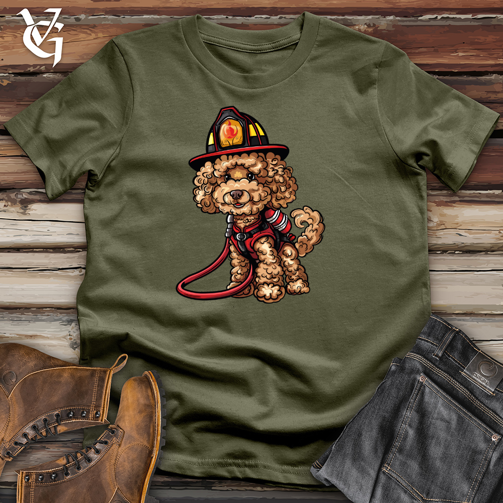 Viking Goods Poodle Firefighter Hero Cotton Tee