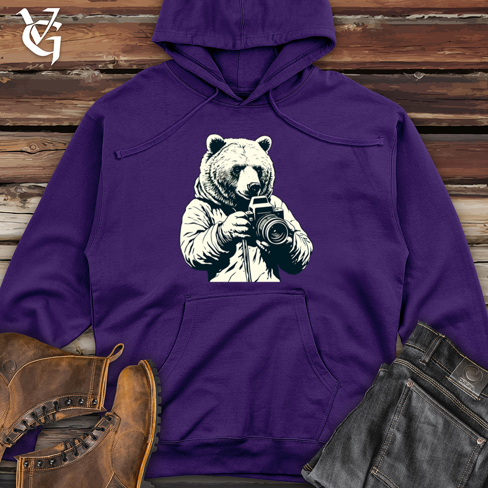 Viking Goods Bear Behind the Lens Moment Midweight Hooded Sweatshirt Maroon / L