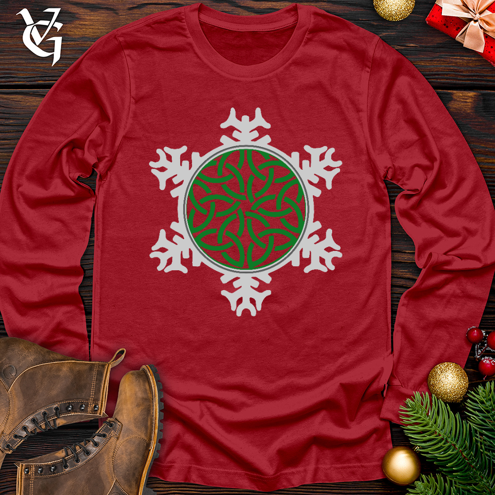 Viking Goods Celtic Snowflake Long Sleeve Red / L