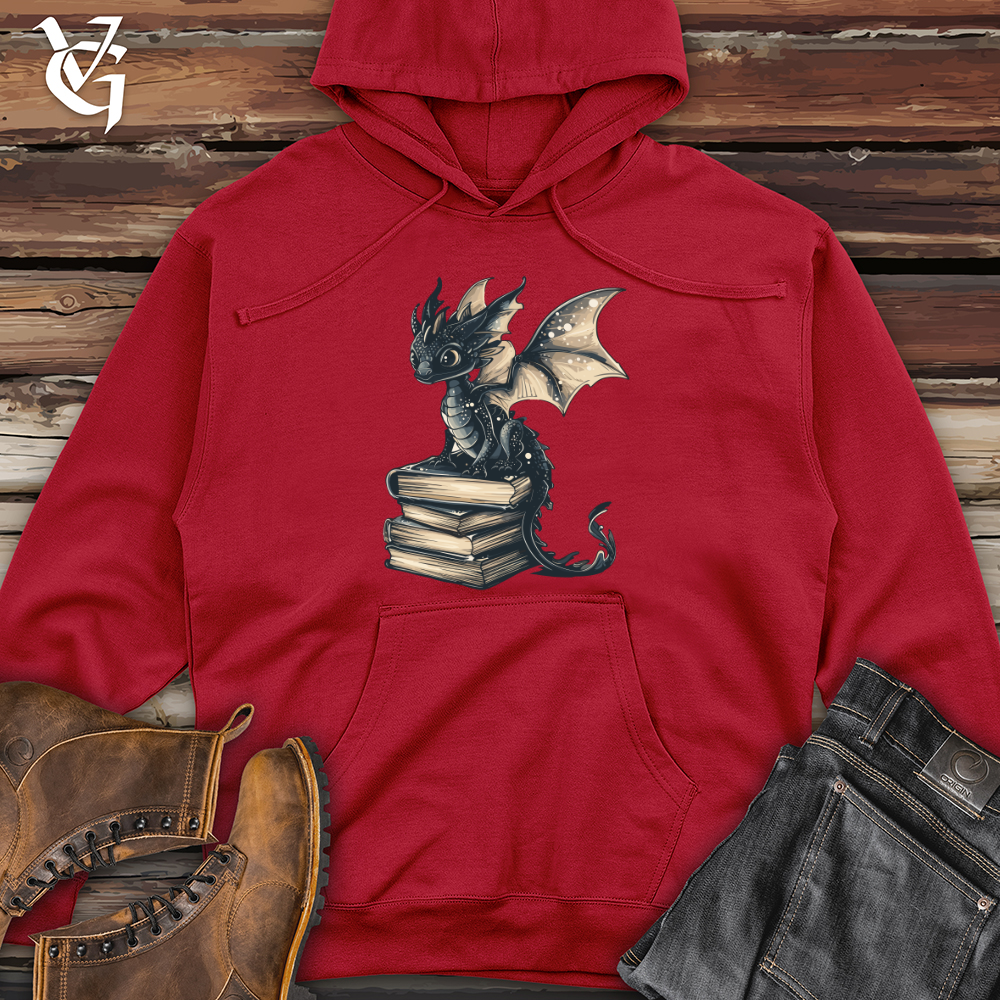 Viking Goods Dragon Scholar Tales Midweight Hooded Sweatshirt Red / L