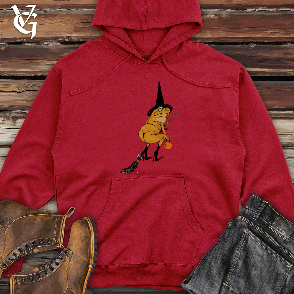 Viking Goods Frog Witch Midweight Hooded Sweatshirt Red / L