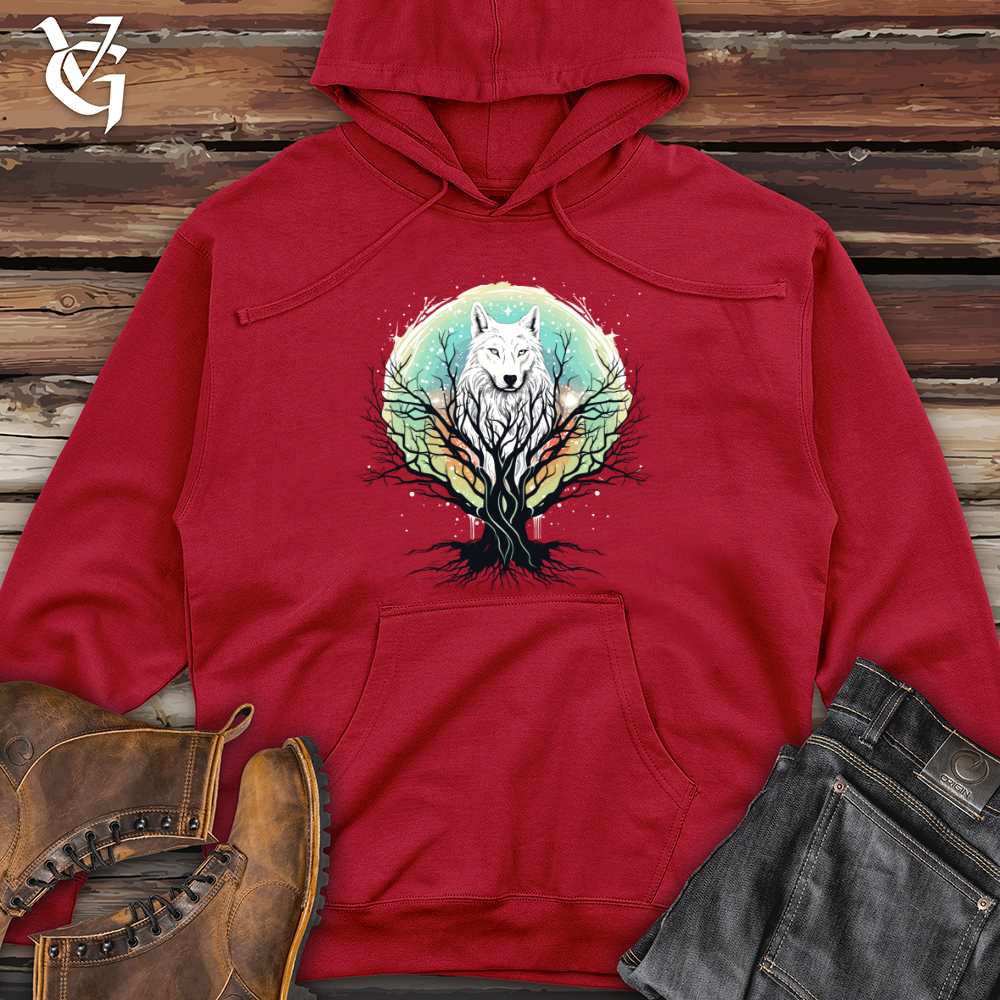 Viking Goods Wolf Spirit Harmony Midweight Hooded Sweatshirt Red / L