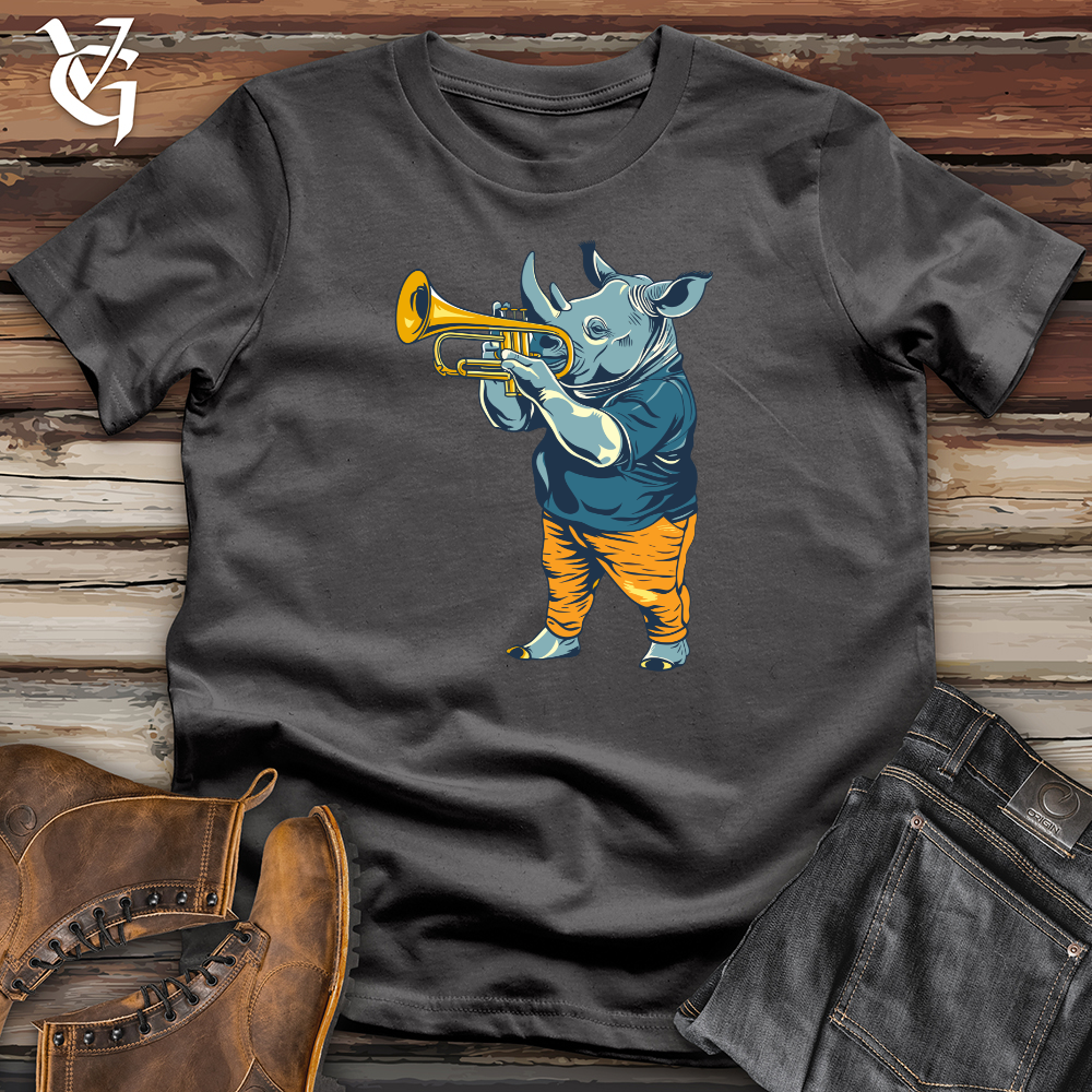 Viking Goods Rhino Playing Trumpet Softstyle Tee