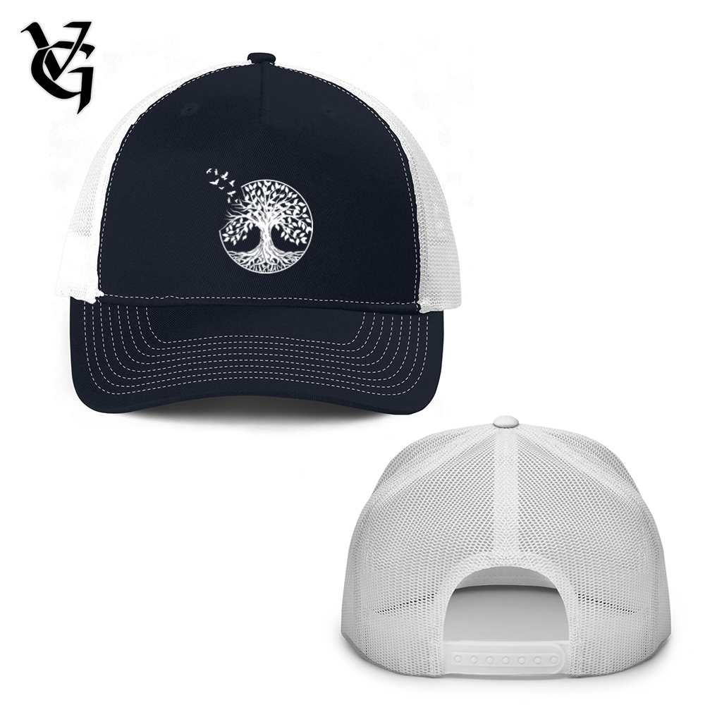 Viking Goods One With the Forest Trucker Hat Rich Navy/ White