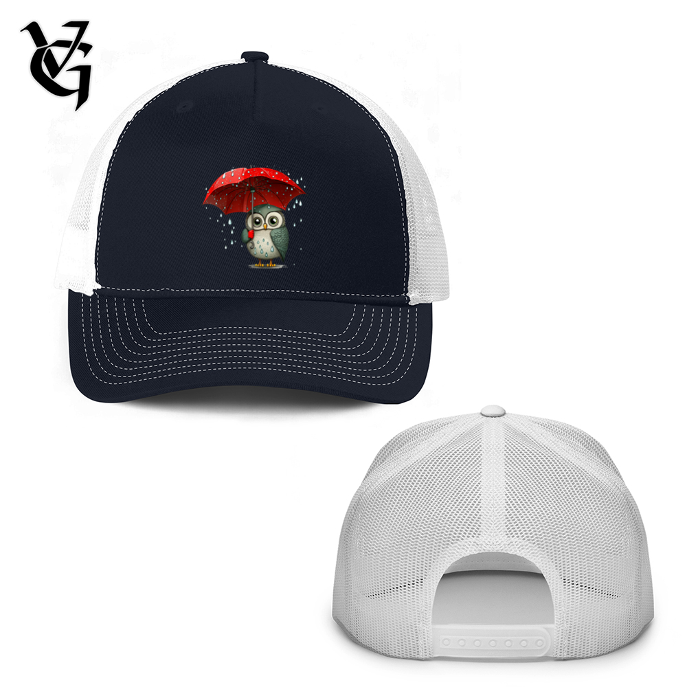 Viking Goods Owl In The Rain Trucker Hat Rich Navy/ White