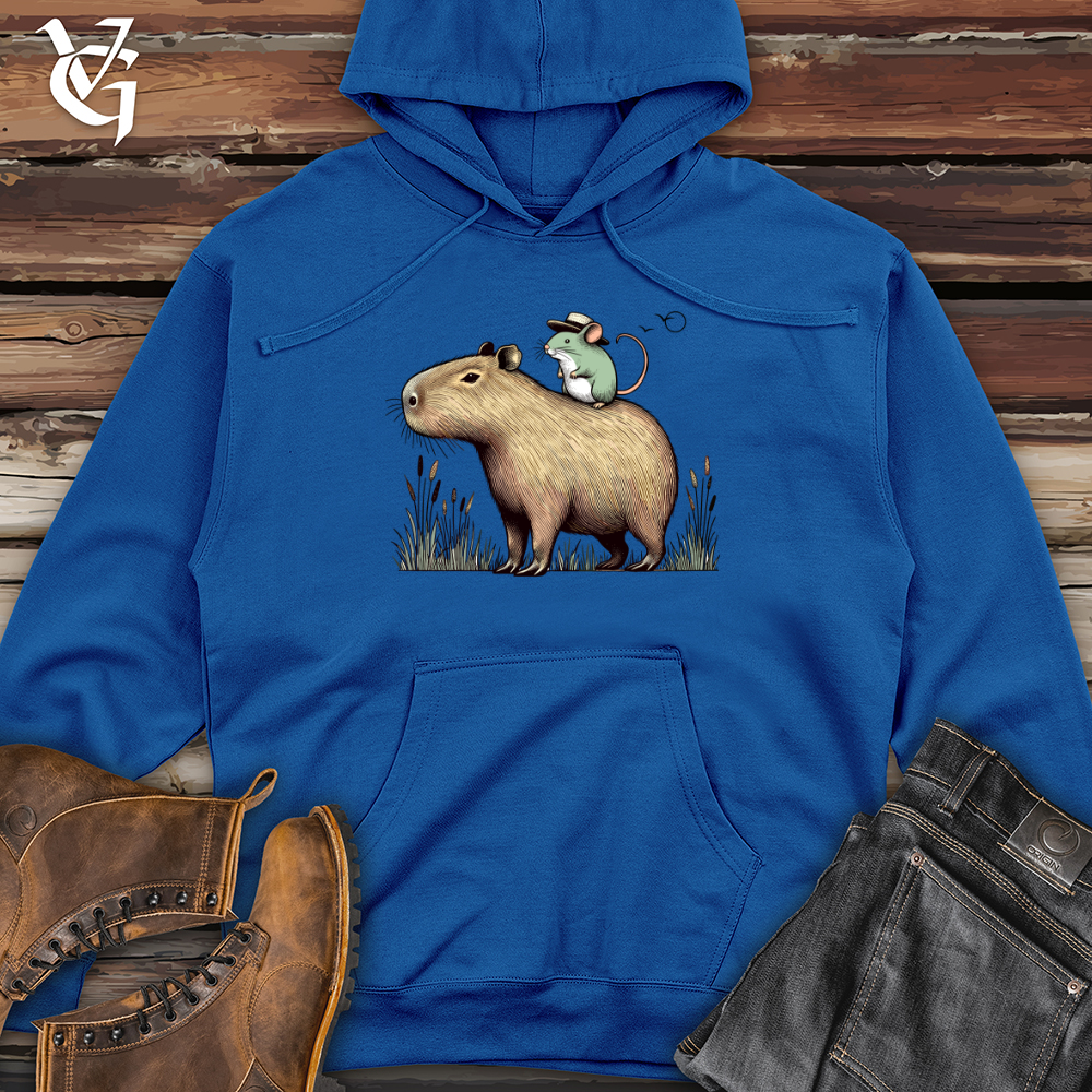 Viking Goods Capybara and Mouse Midweight Hooded Sweatshirt Royal / L