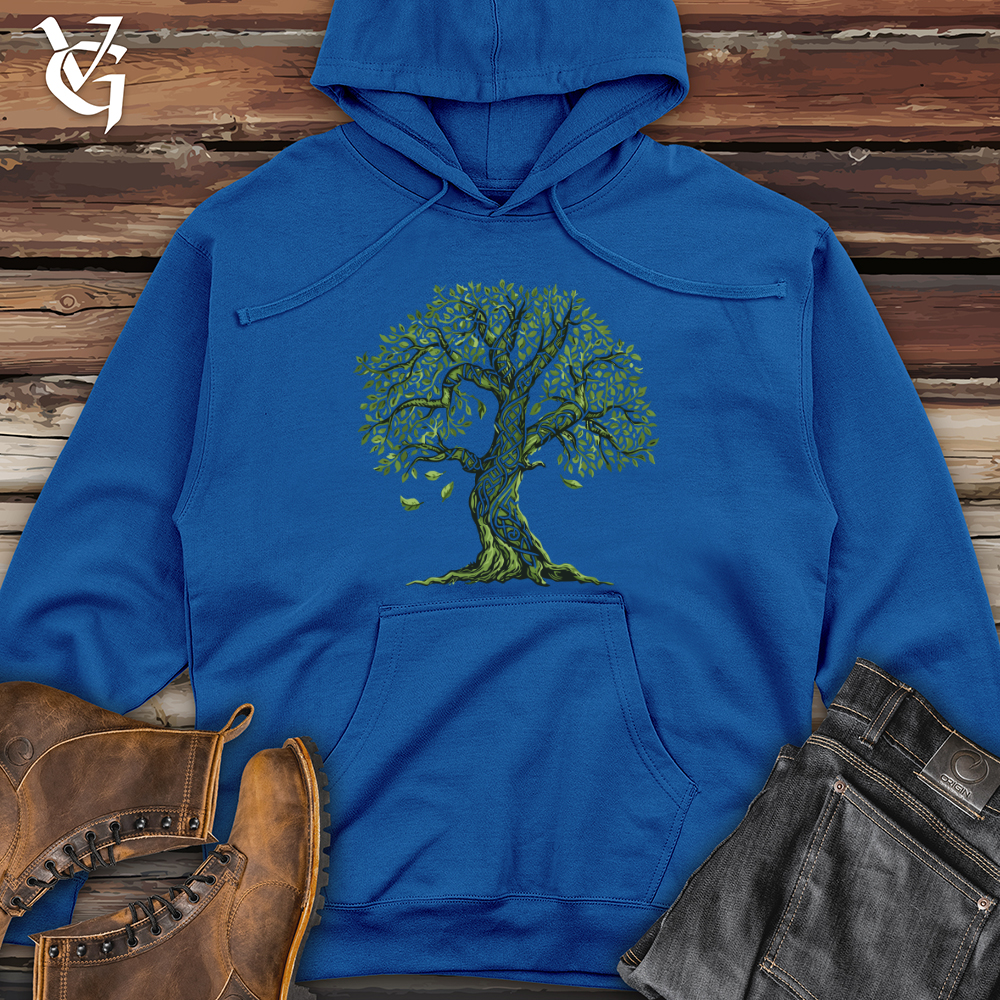 Viking Goods Celtic Tree Essence Midweight Hooded Sweatshirt Bone / L