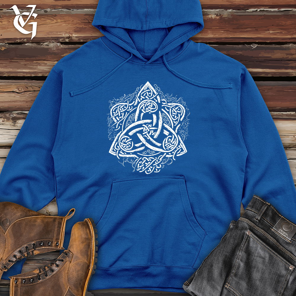Viking Goods Celtic Trinity Emblem Midweight Hooded Sweatshirt Royal / L