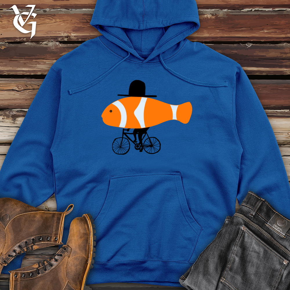 Viking Goods Clown Fish Top Hat Midweight Hooded Sweatshirt Royal / L