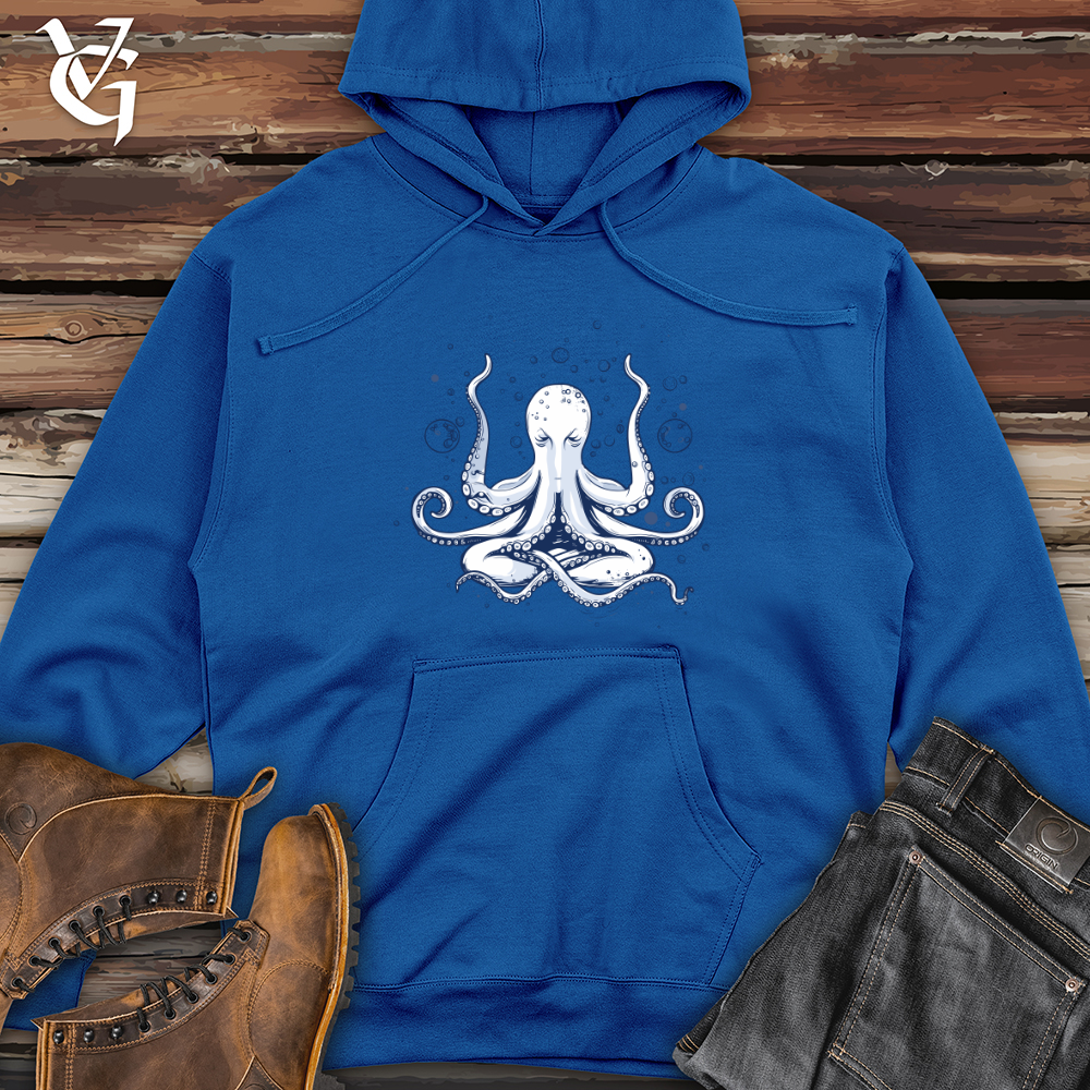 Viking Goods Octopus Bubble Meditation Midweight Hooded Sweatshirt Royal / L