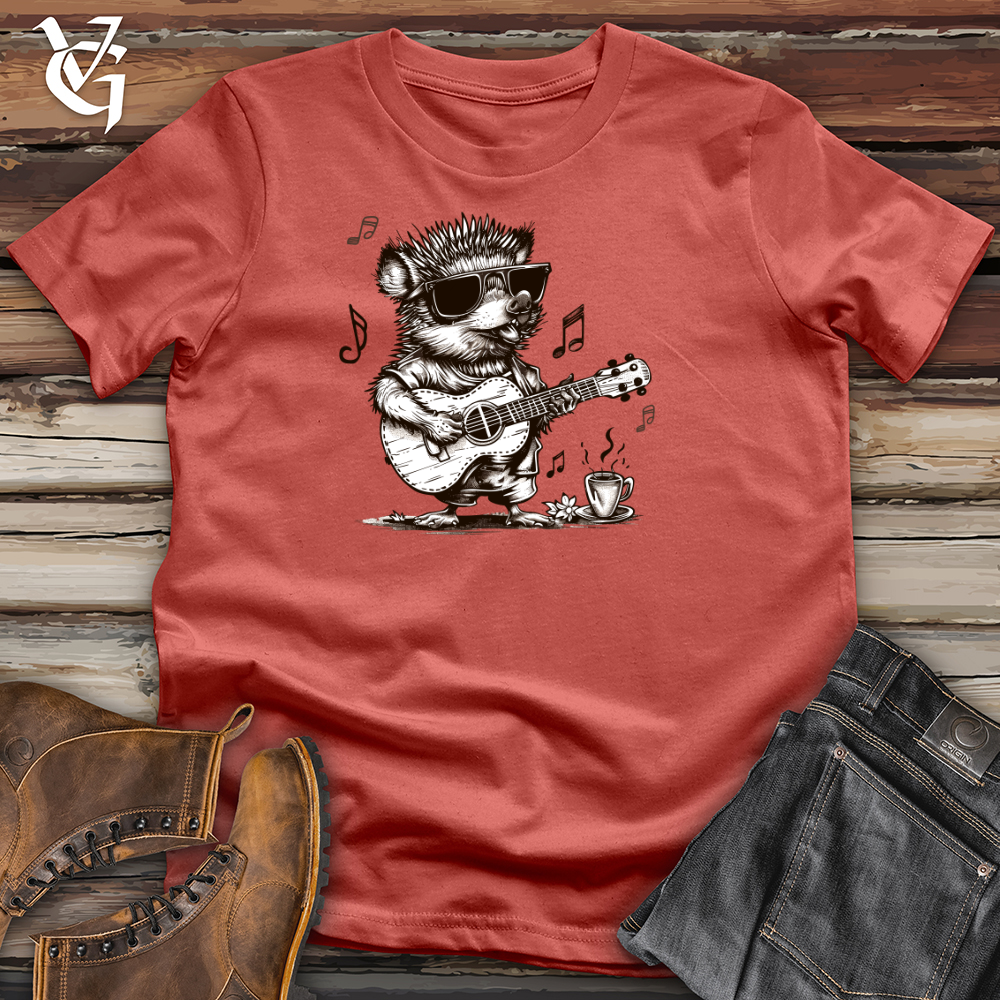 Viking Goods Hedgehog Ukulele Serenade Cotton Tee Rust / L