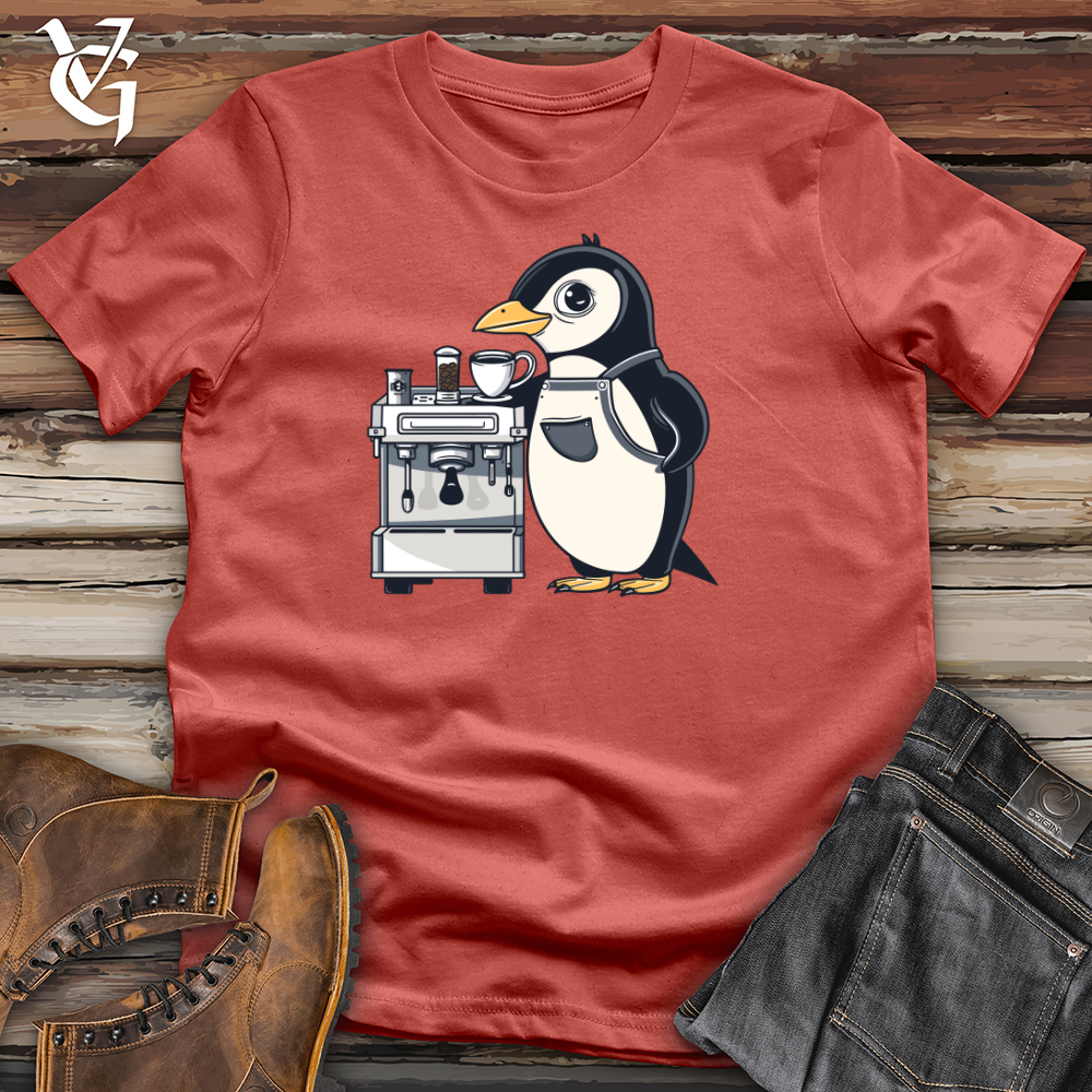Viking Goods Puffin Coffee Connoisseur Cotton Tee Rust / L
