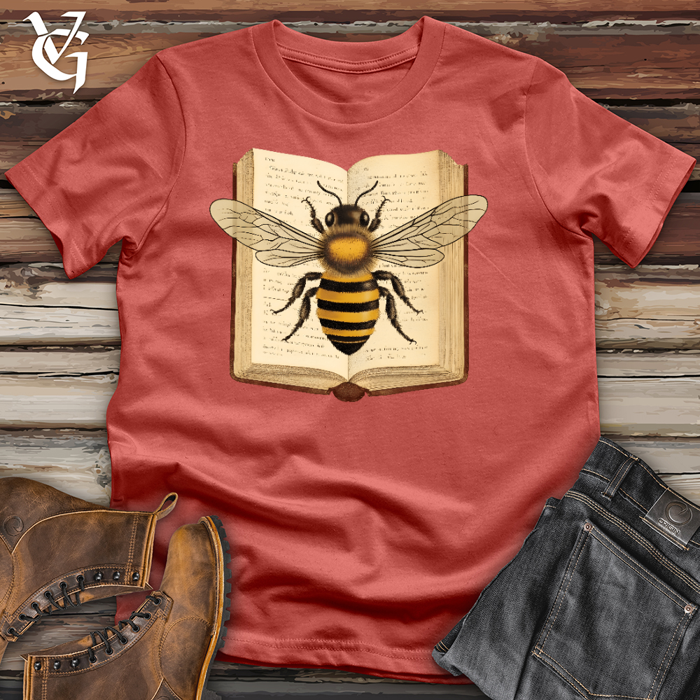 Viking Goods Rather Bee Reading Cotton Tee Rust / L