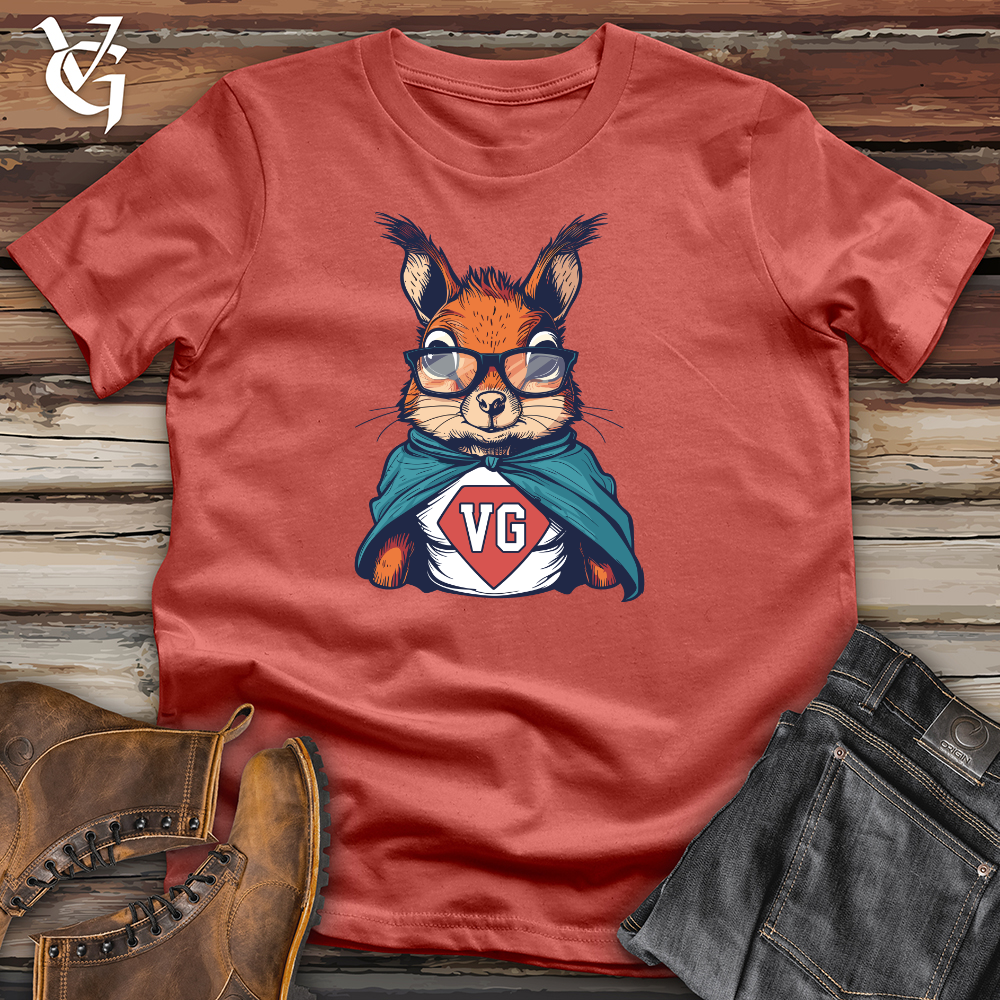 Viking Goods Squirrel Superhero Pose Cotton Tee Rust / L