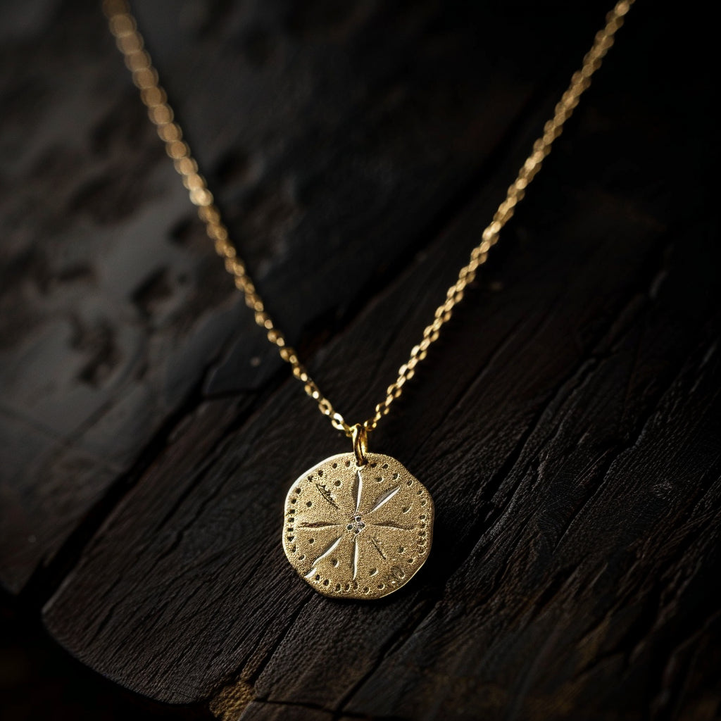 Viking Goods Sand Dollar Gold Necklace