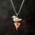 Viking Goods Sea Gull Pizza Silver Necklace