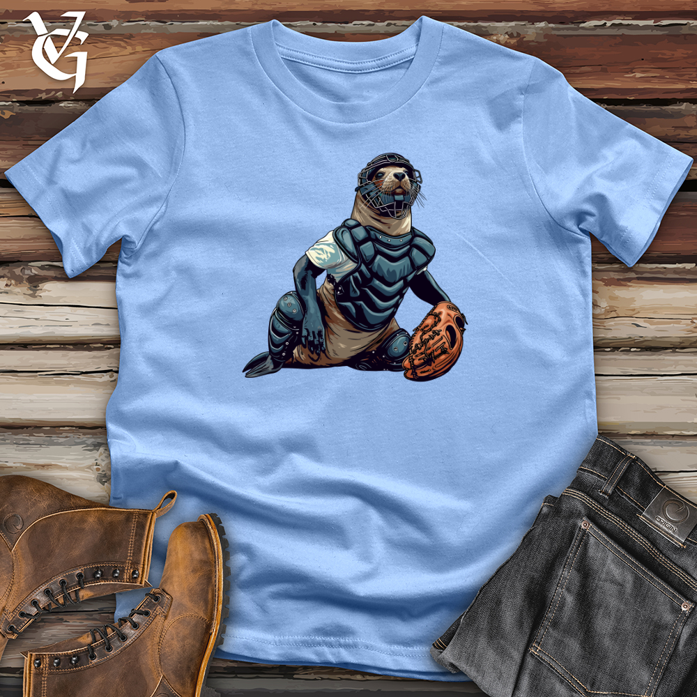 Viking Goods Seal Baseball Catcher Softstyle Tee