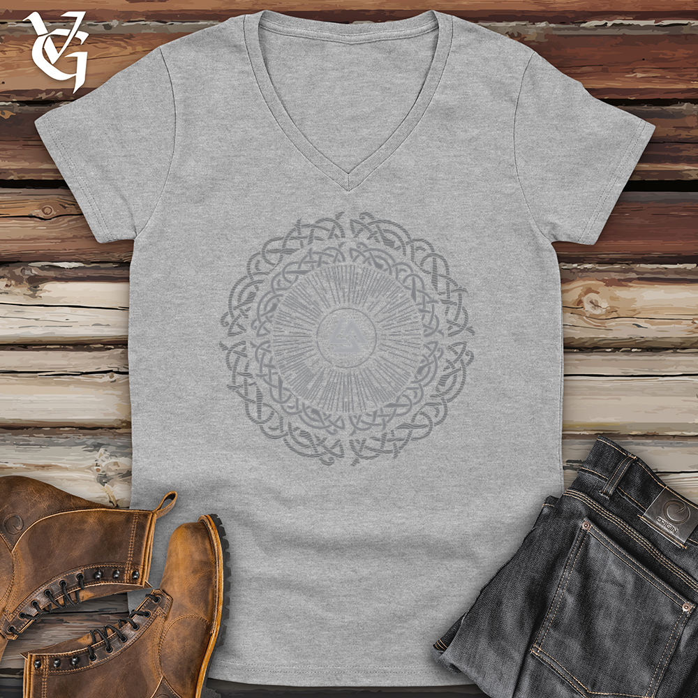Viking Goods Ancient Round Celtic Softstyle V-Neck Sport Grey / L
