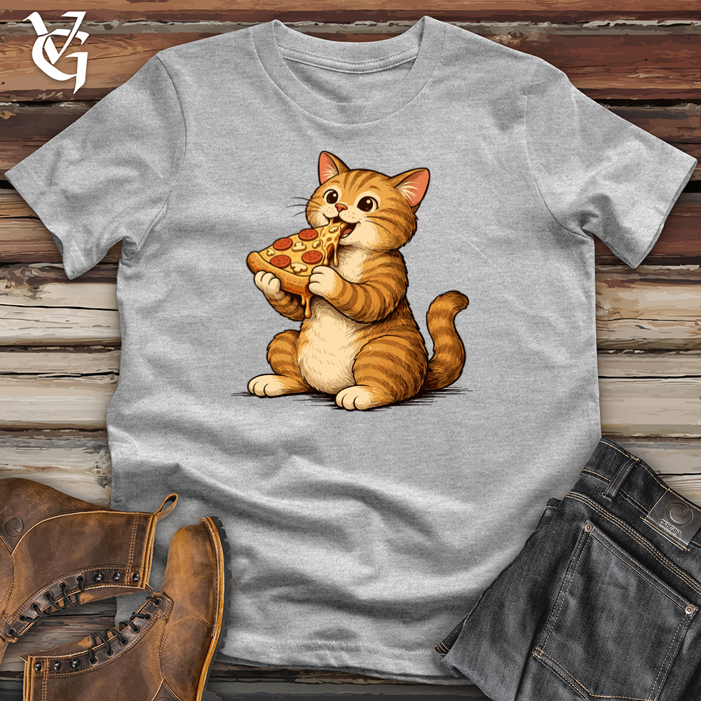Viking Goods Cat Eating Pizza Tee Sport Grey / L