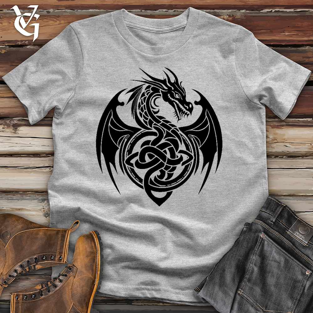 Viking Goods Celtic Rust Dragon Softstyle Tee Sport Grey / L