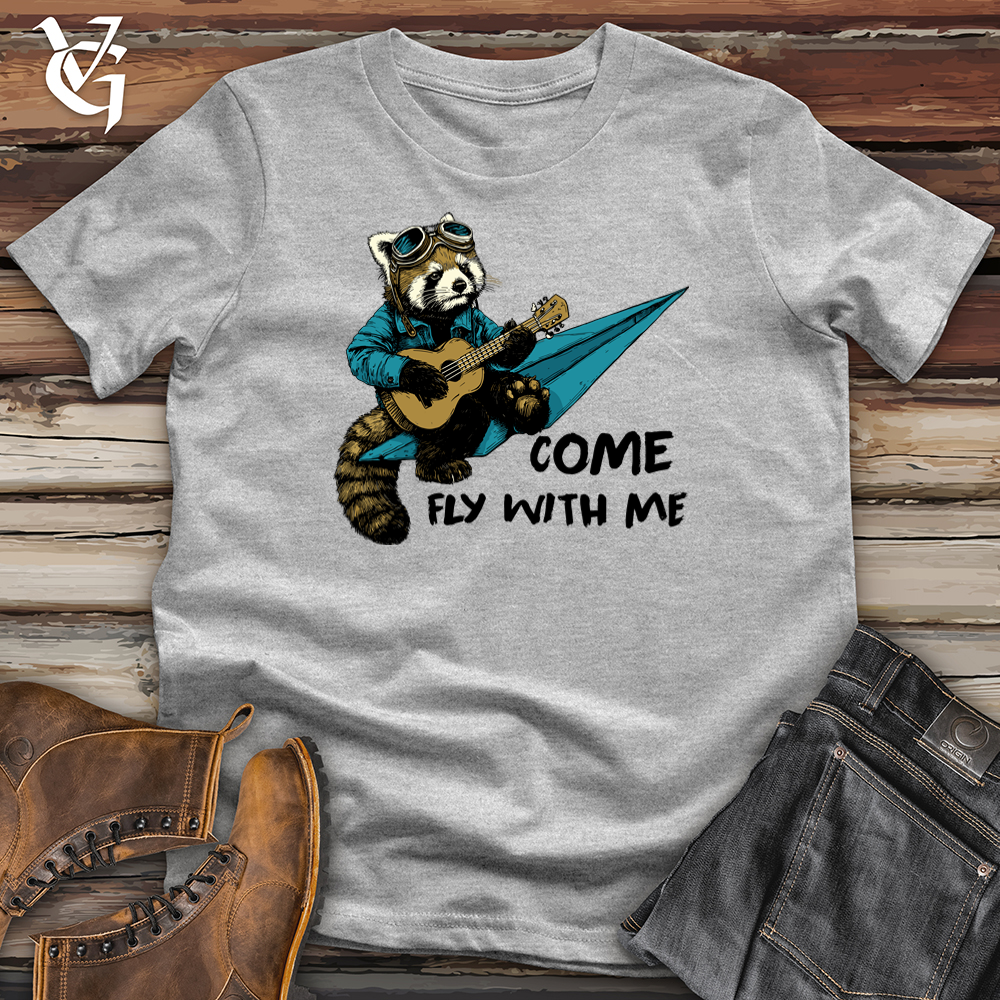 Viking Goods Come Fly With Me Red Panda Softstyle Tee Sport Grey / L