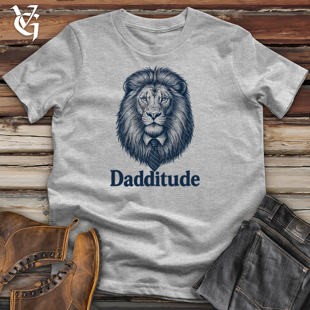 Viking Goods Dadditude Lion Softstyle Tee Sport Grey / L