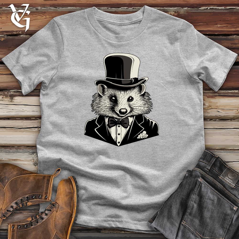 Viking Goods Gentleman Raccoon Dapper Softstyle Tee Sport Grey / L