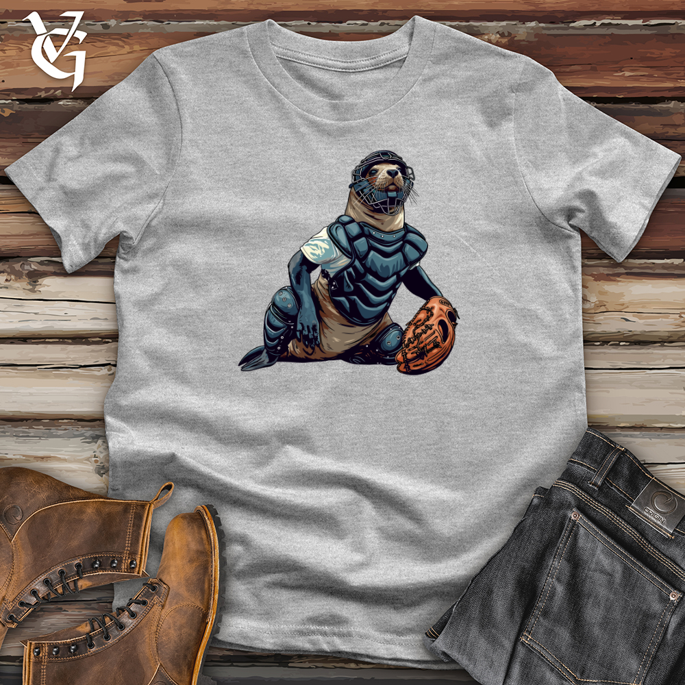 Viking Goods Seal Baseball Catcher Softstyle Tee Sport Grey / L