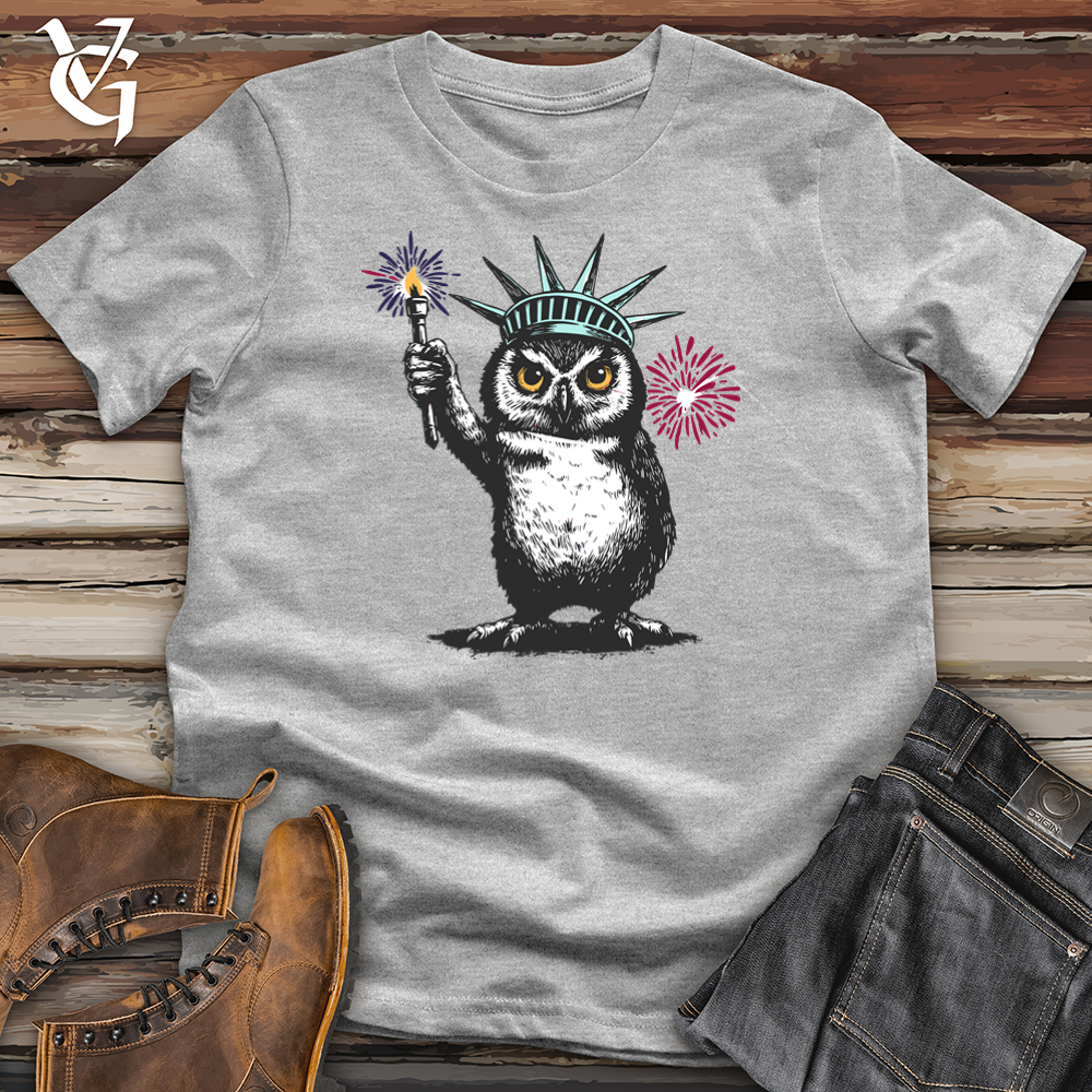 Viking Goods Wise Owl in a Human Pose Softstyle Tee Sport Grey / L