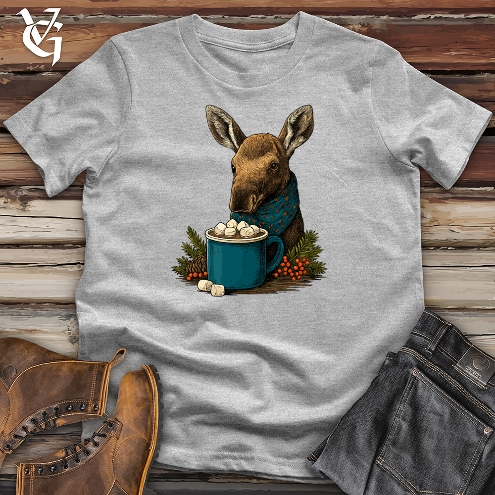 Viking Goods Autumn Moose With Hot Coffee Softstyle Tee Sport Grey / S