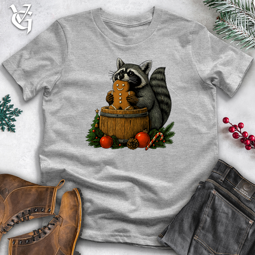 Viking Goods Raccoon Eating Christmas Cookie Softstyle Tee Sport Grey / S